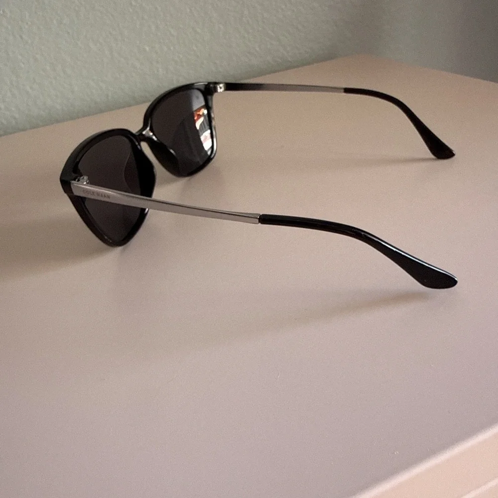Cole Haan CH9001 Women's Polarized Square Sunglasses Black One Size